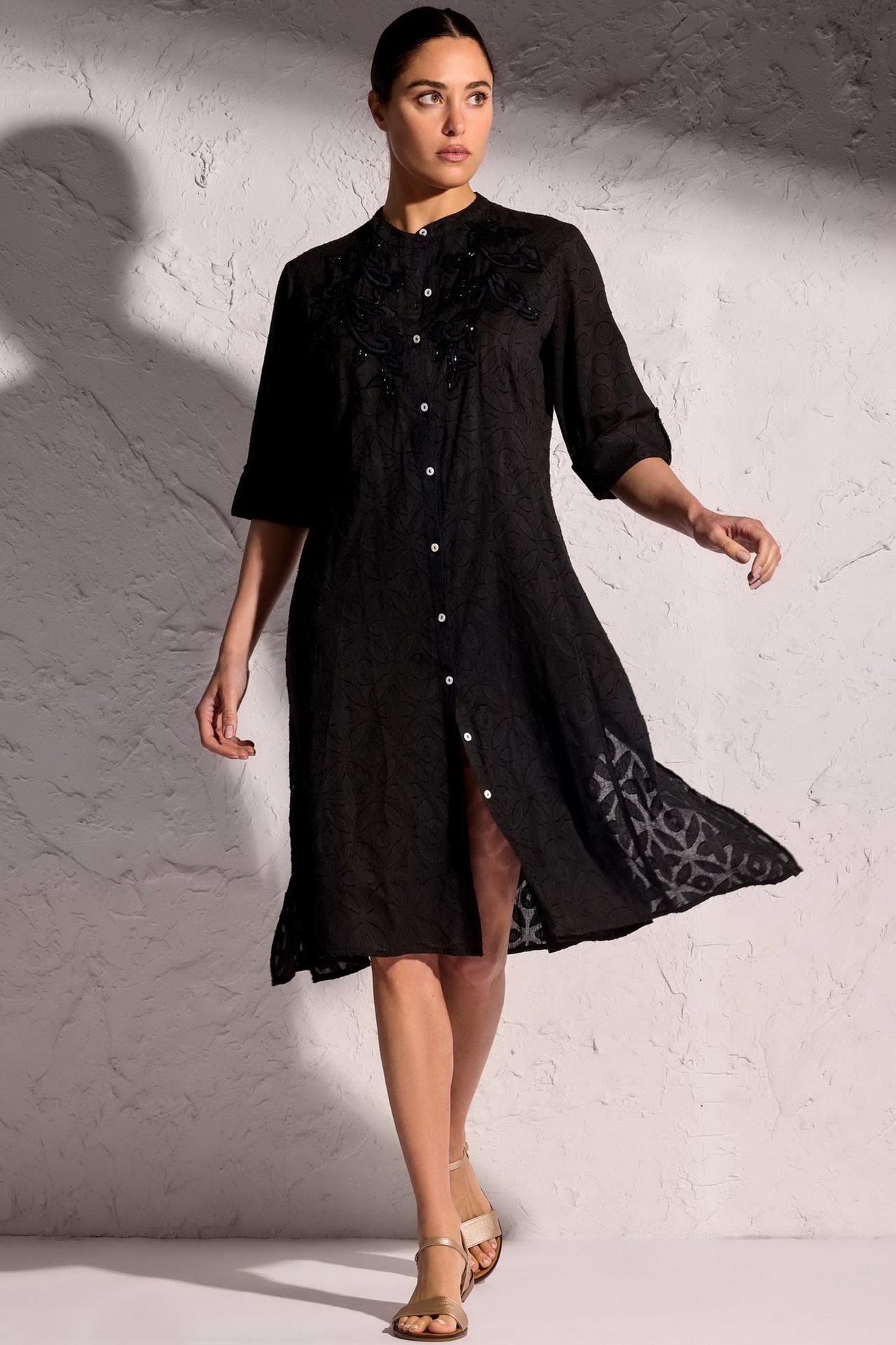 Платье с рукавом 3/4 Romina (black, L)
