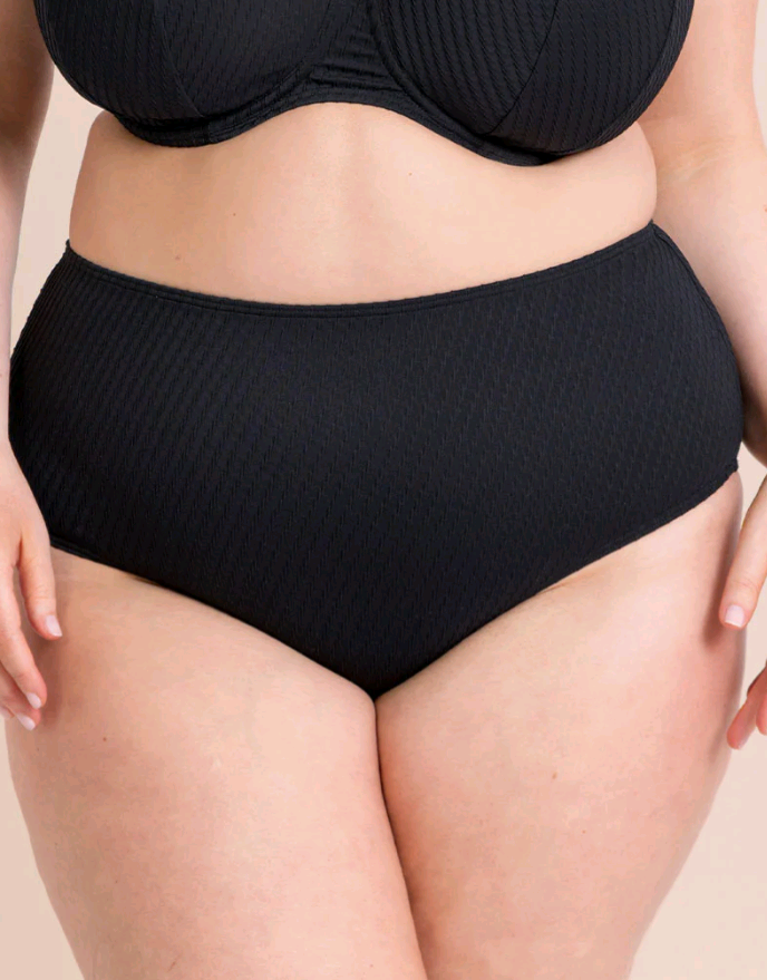 Jet Set High Waste Bikini brief (BLK, L)